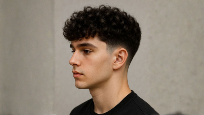 model rambut pria rambut keriting